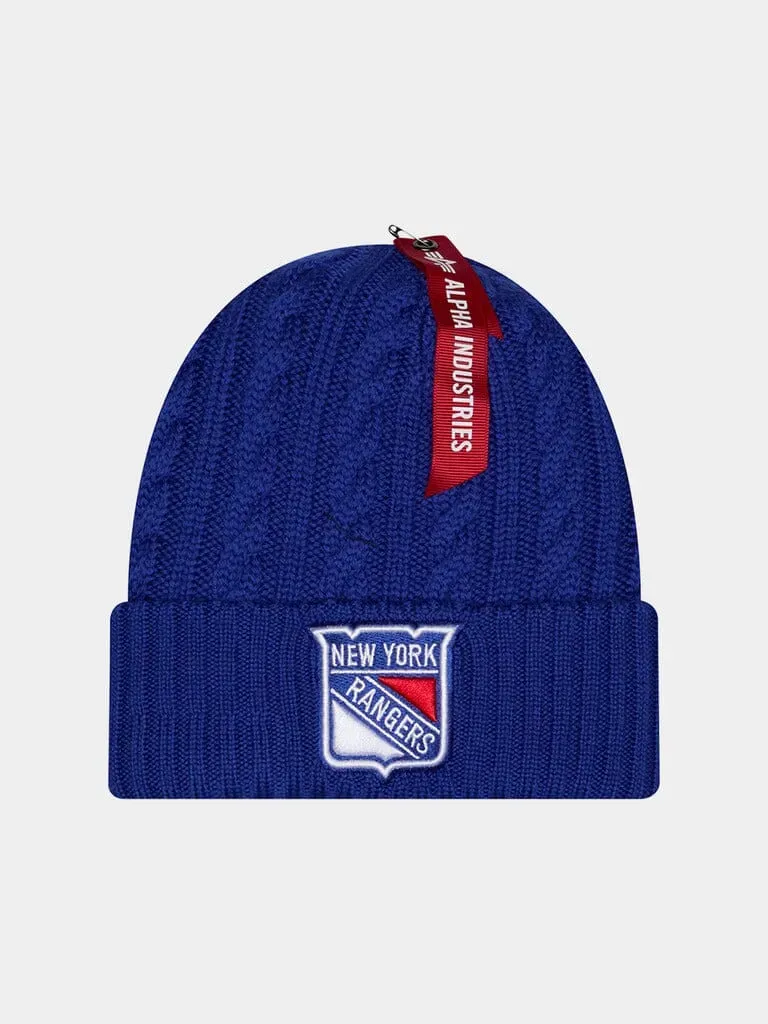 Alpha Industries Rangers New Era caciula lana merinos albastru