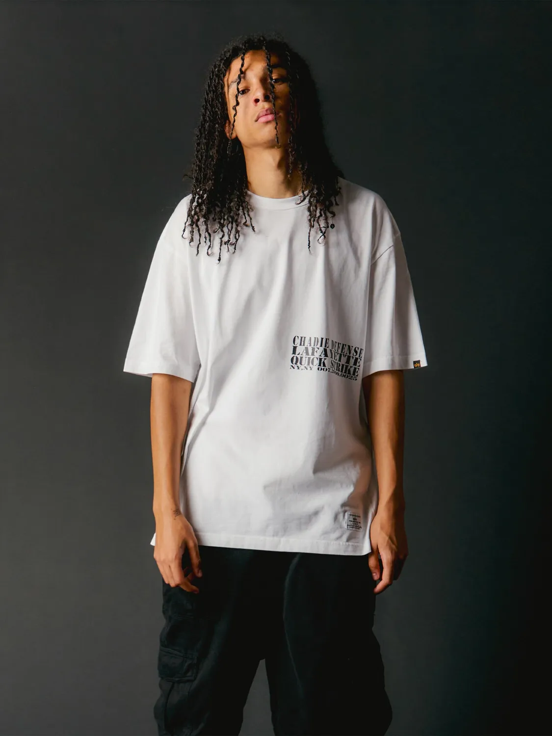 Alpha Industries Chadie Sonar tricou bumbac alb