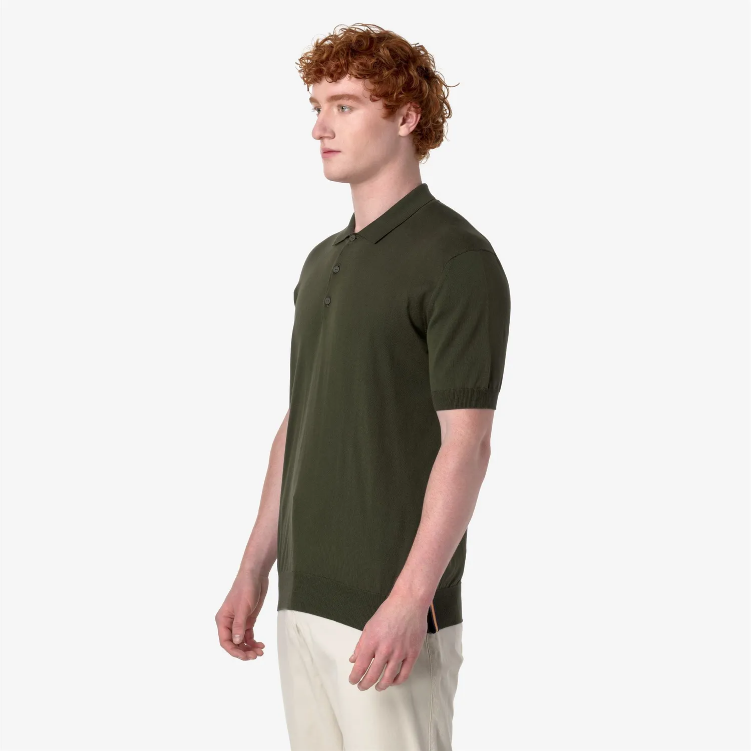 K-Way Pleyne polo bărbați verde bumbac egiptean