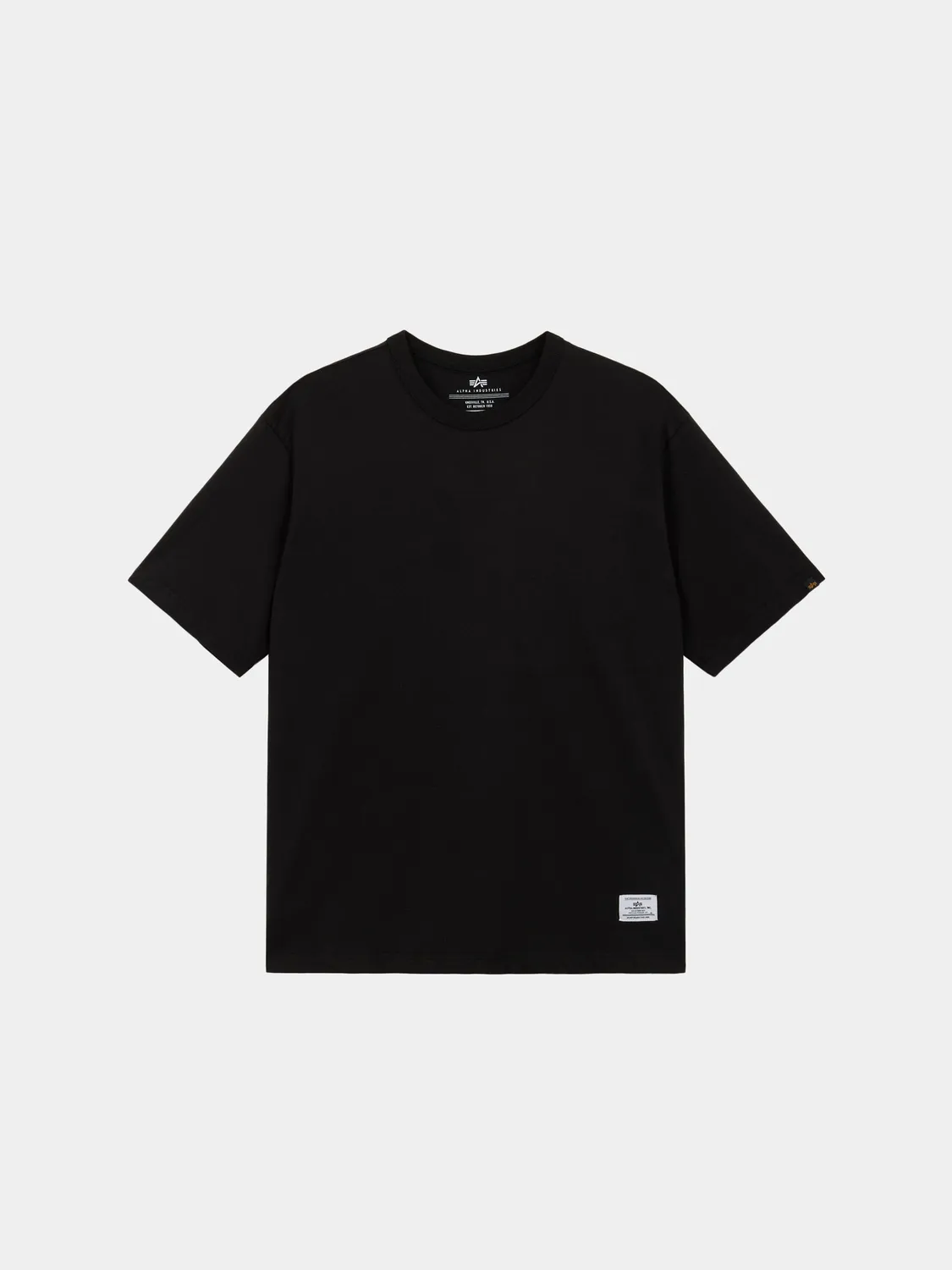 Alpha Industries Patched Tee tricou negru bumbac