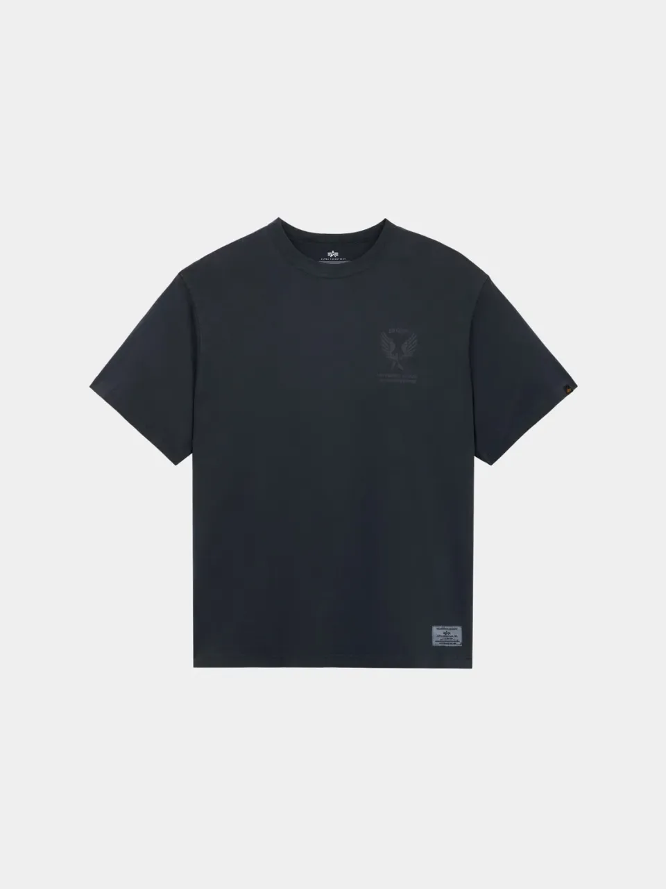 Alpha Industries Essential Battlewash tricou negru bumbac