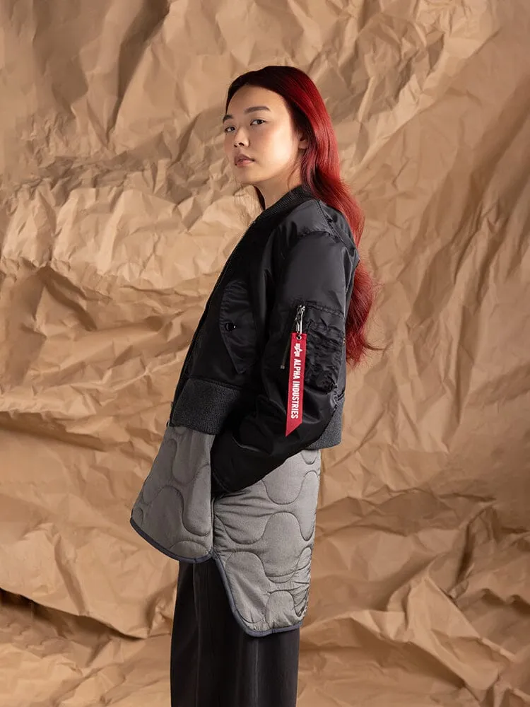 Alpha Industries MA-1 3-in-1 geaca dama matlasata neagra