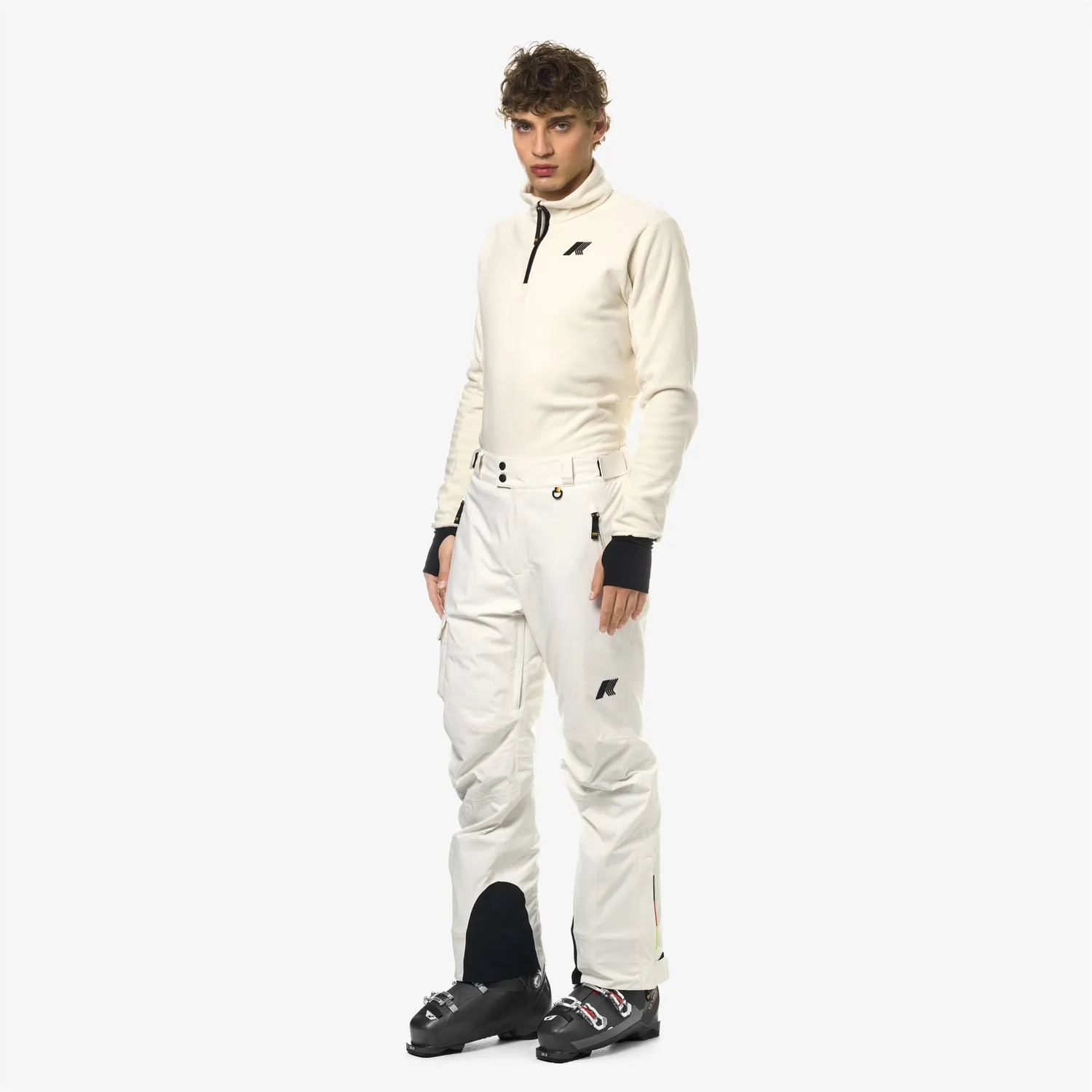 K-Way Avrieux Micro Twill 2 Layers pantaloni schi White Gardenia impermeabili