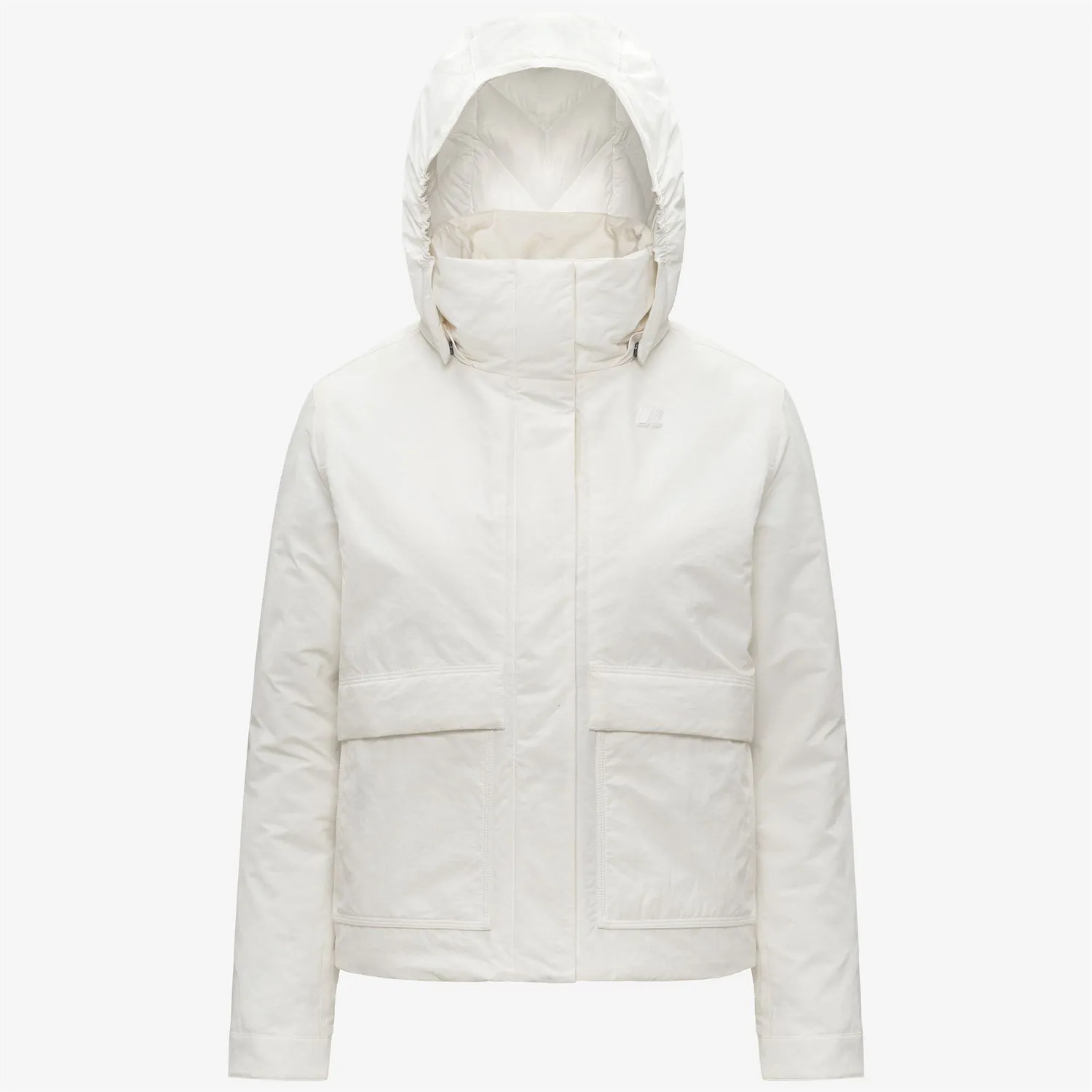 K-Way Kali Warm Cotton Nylon geacă damă albă scurtă