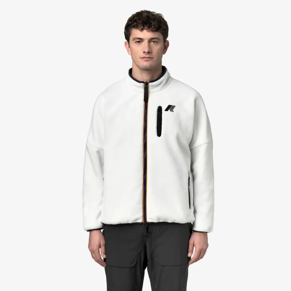 K-Way Bessanne Sherpa geaca alba reversibila
