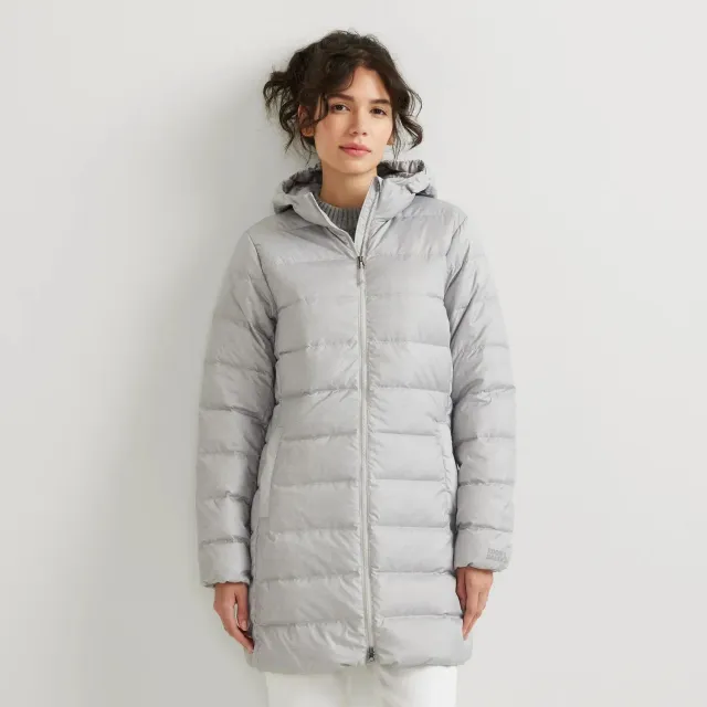 Eddie Bauer CirrusLite parka gri dama cu gluga puf 650