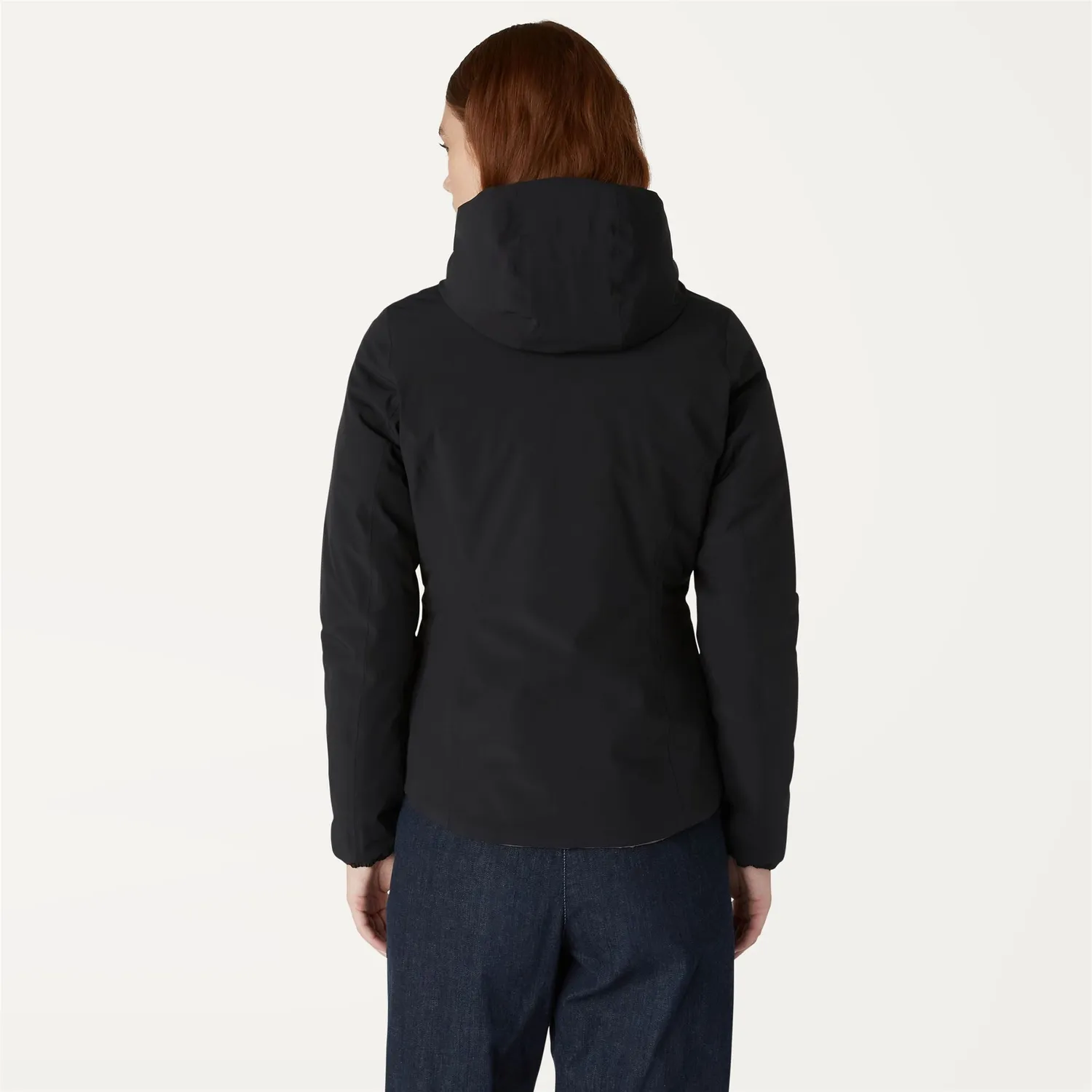 K-Way Lily Warm Double geaca scurta neagra reversibila