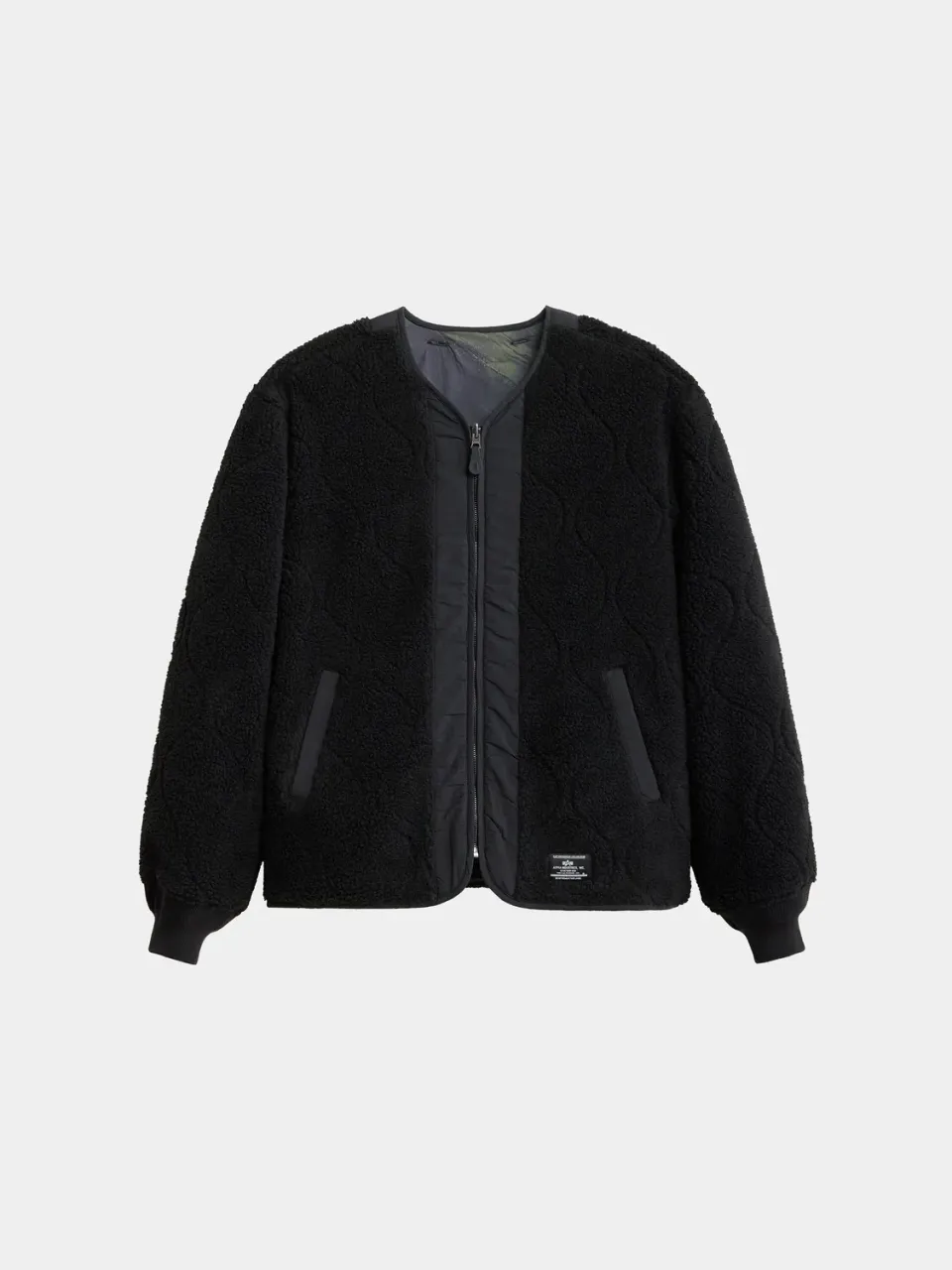 Alpha Industries Reversible M-65 Quilted Liner geaca neagra reversibila