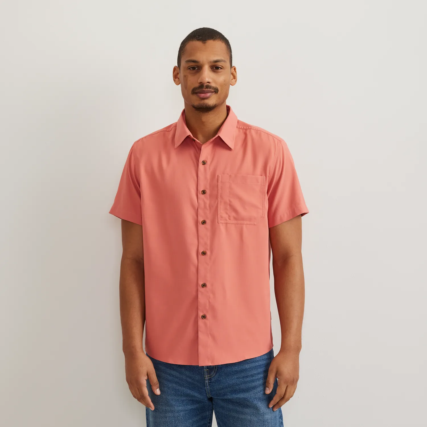 Eddie Bauer Destination Shirt-Solid camasa barbati Palm respirabila
