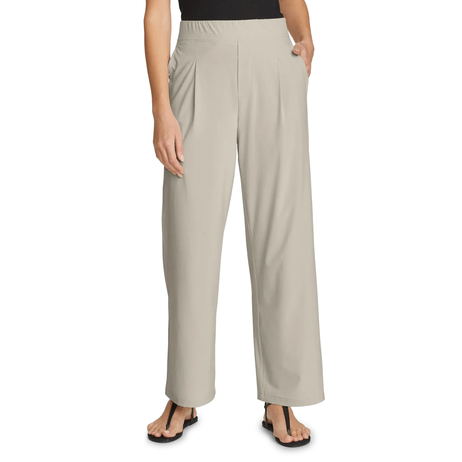 Eddie Bauer Departure pantaloni damă evazați talie înaltă negri