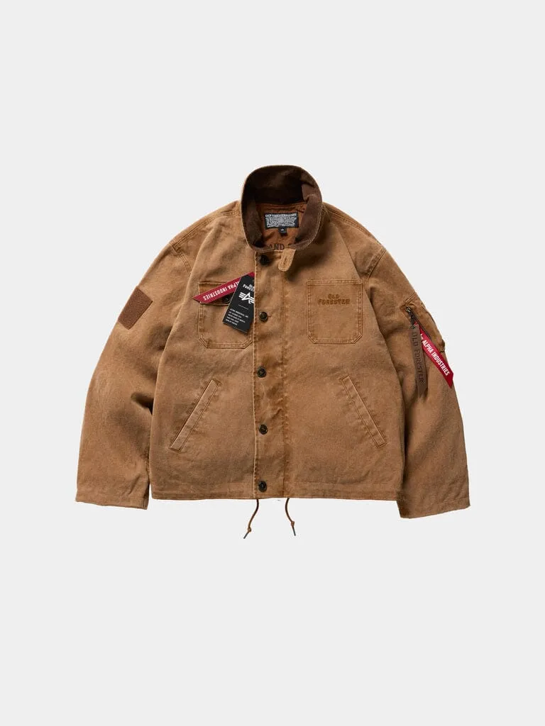 Alpha Industries Old Forester Deck geaca kaki din canvas groasa