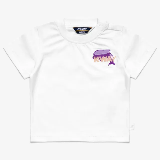 K-Way E. Pete Dolphin tricou bebeluși alb bumbac