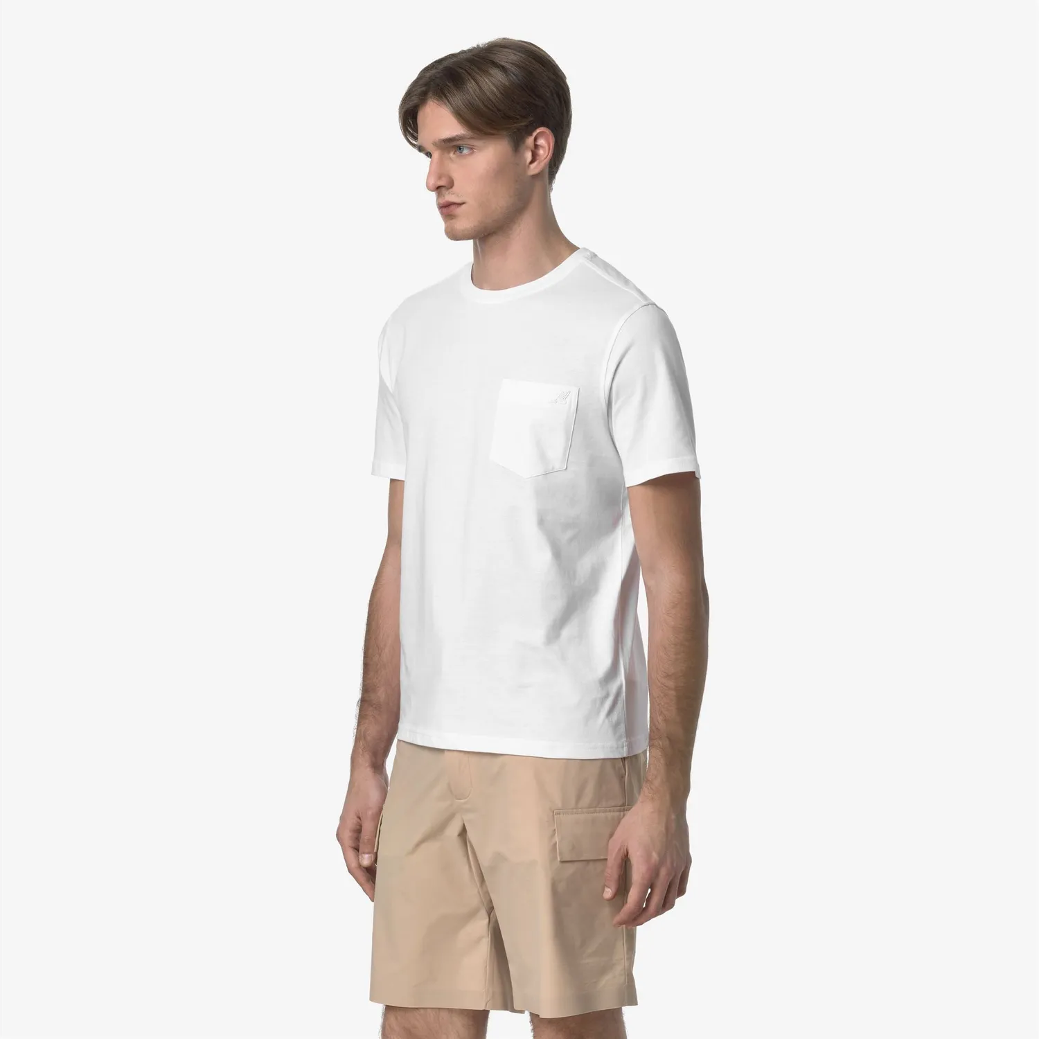 K-Way Sigur Jersey Slim tricou barbati White bumbac