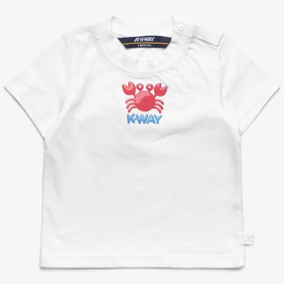 K-Way Pete Crabe Jersey tricou copii alb bumbac