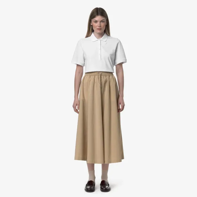 K-Way Mosella Light Poplin Tech fusta lunga bej
