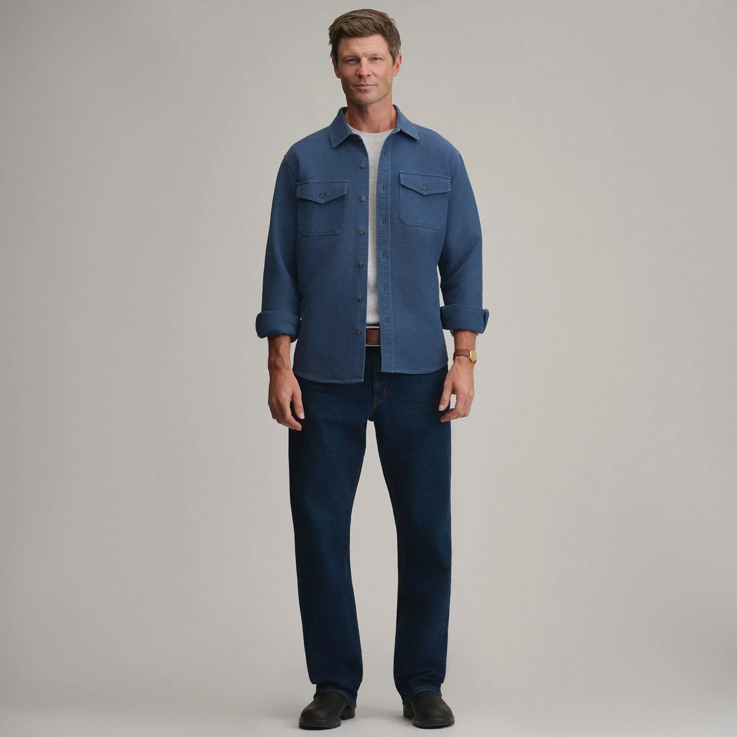 Eddie Bauer Chamois cămașă Deep Olive flanel groasă