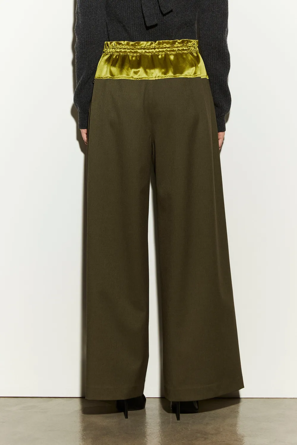 Isabelle Blanche pantaloni relaxati tarmac citron