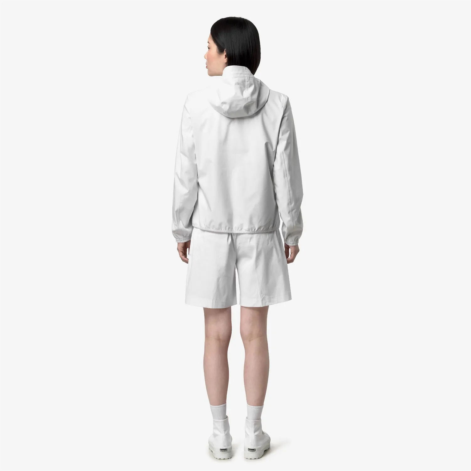 K-Way Lil 2.0 Stretch Dot geaca dama alba impermeabila