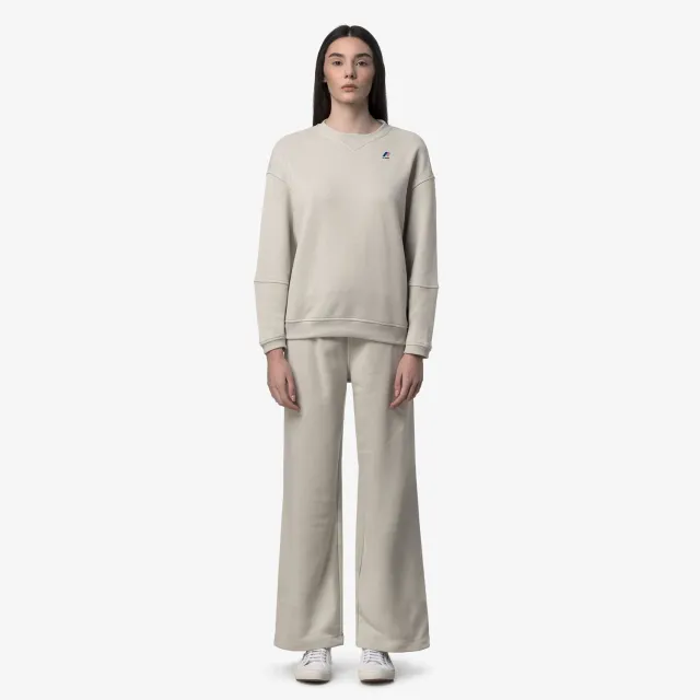 K-Way Loyre Poly Cotton pantaloni dama bej evazati