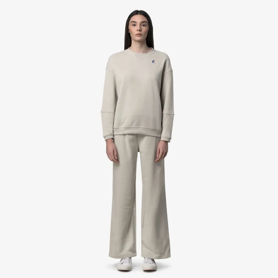 K-Way Loyre Poly Cotton pantaloni dama bej evazati