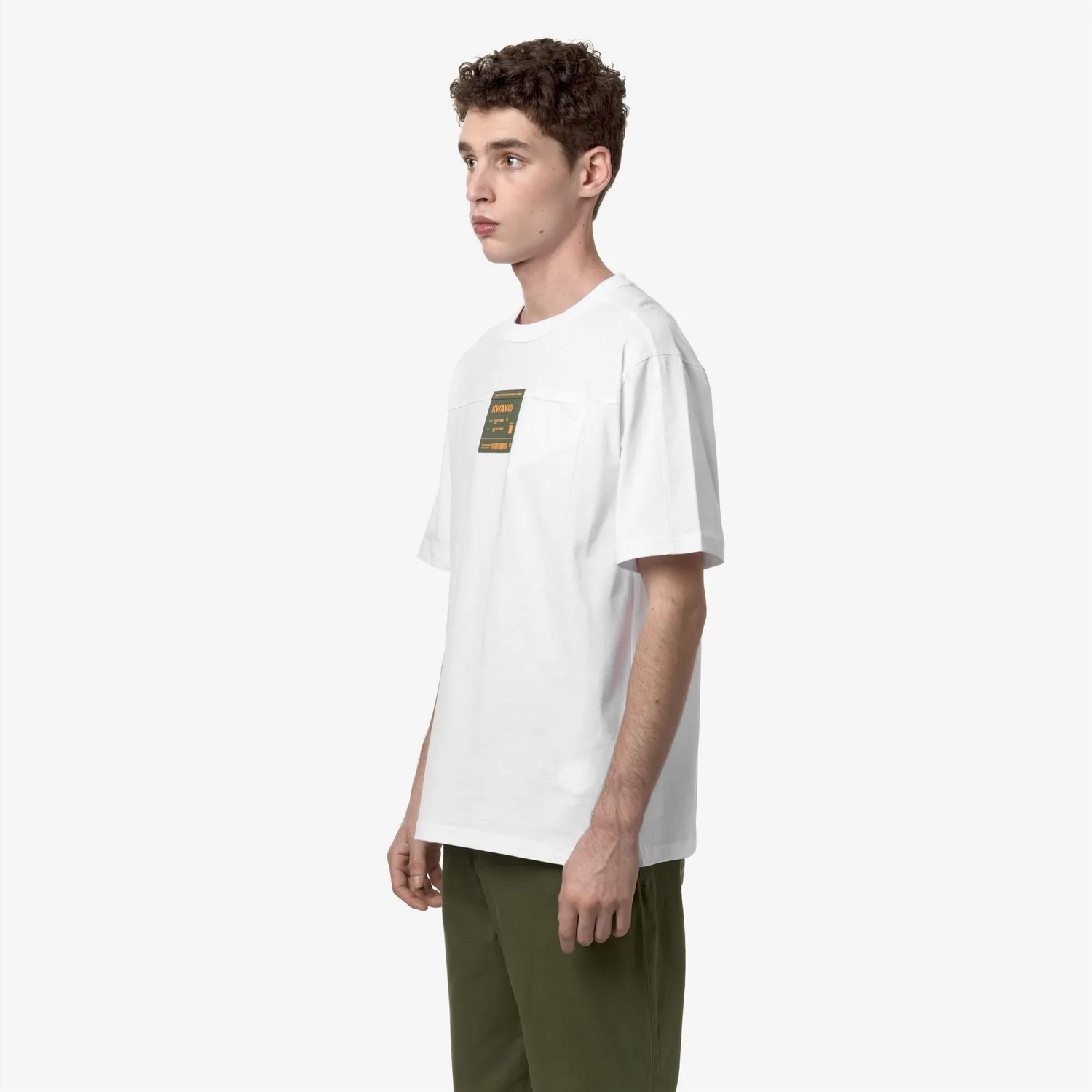 K-Way Fantome Print-Pocket tricou barbati alb bumbac
