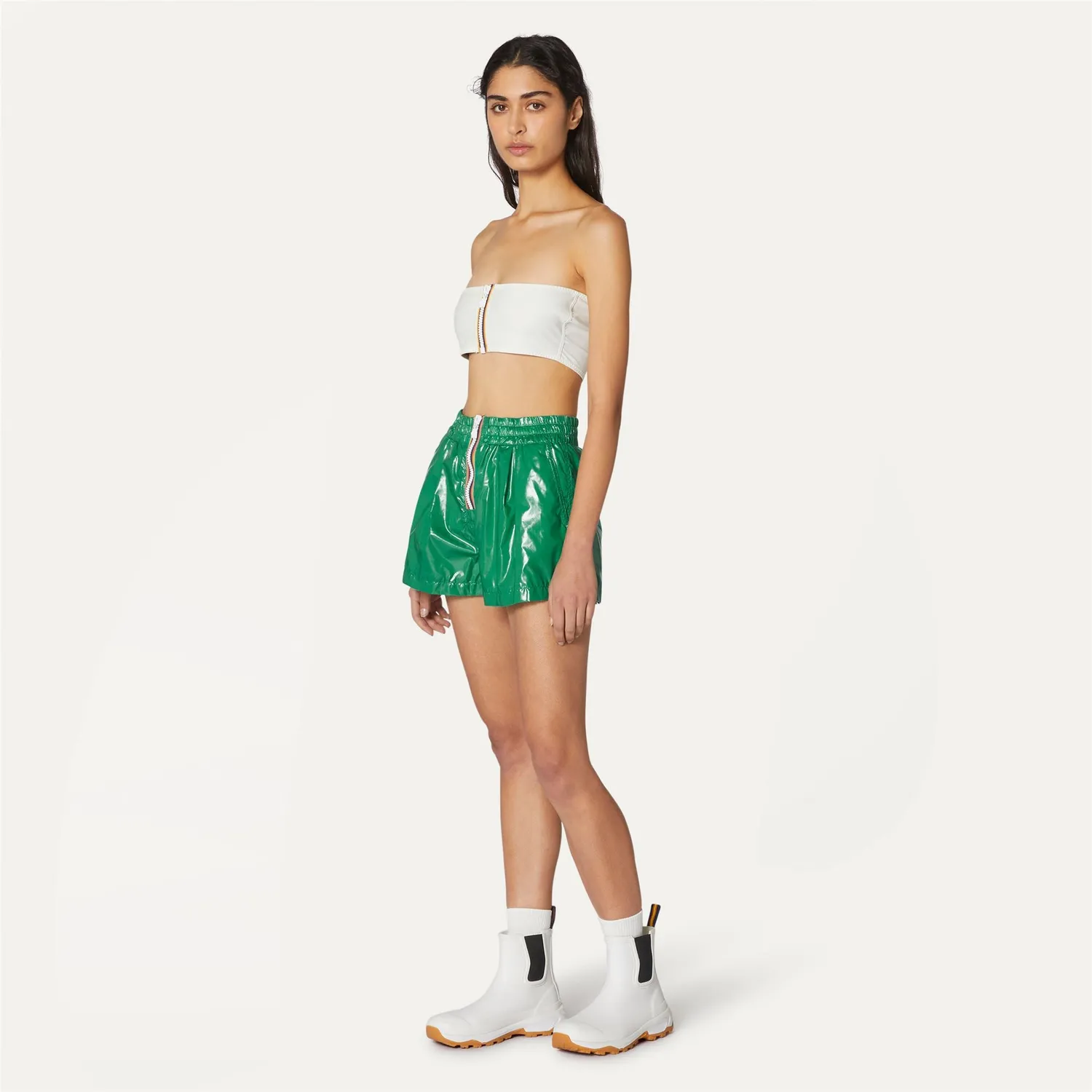 K-Way Shoelle Light Glass Ripstop shorts dama verzi