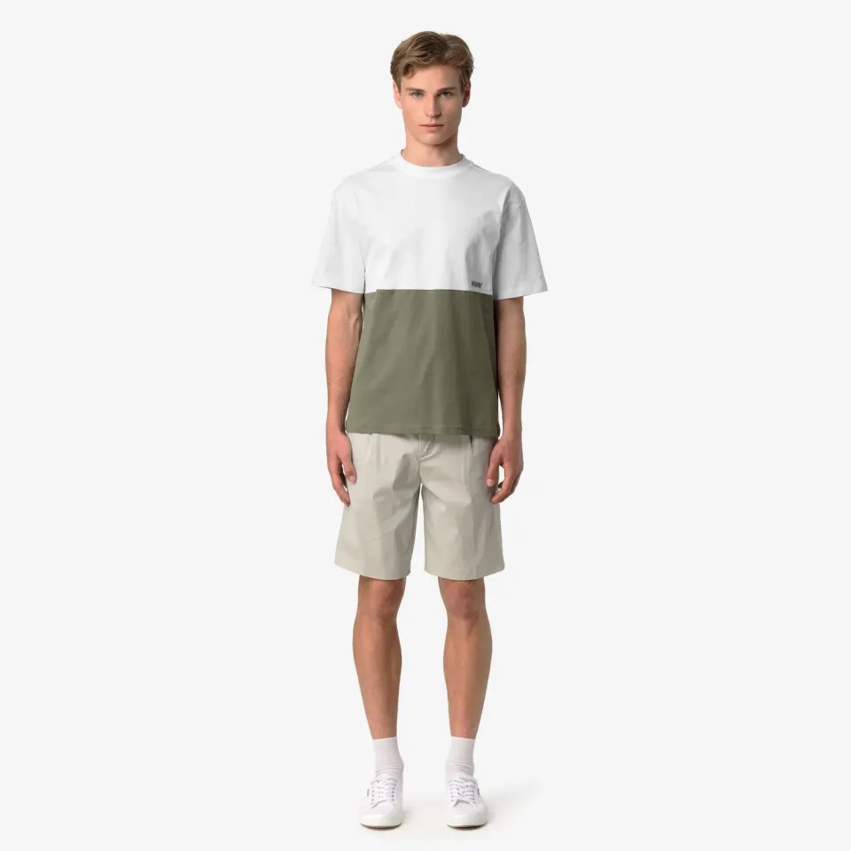 K-Way Solo tricou barbati verde-alb colorblock