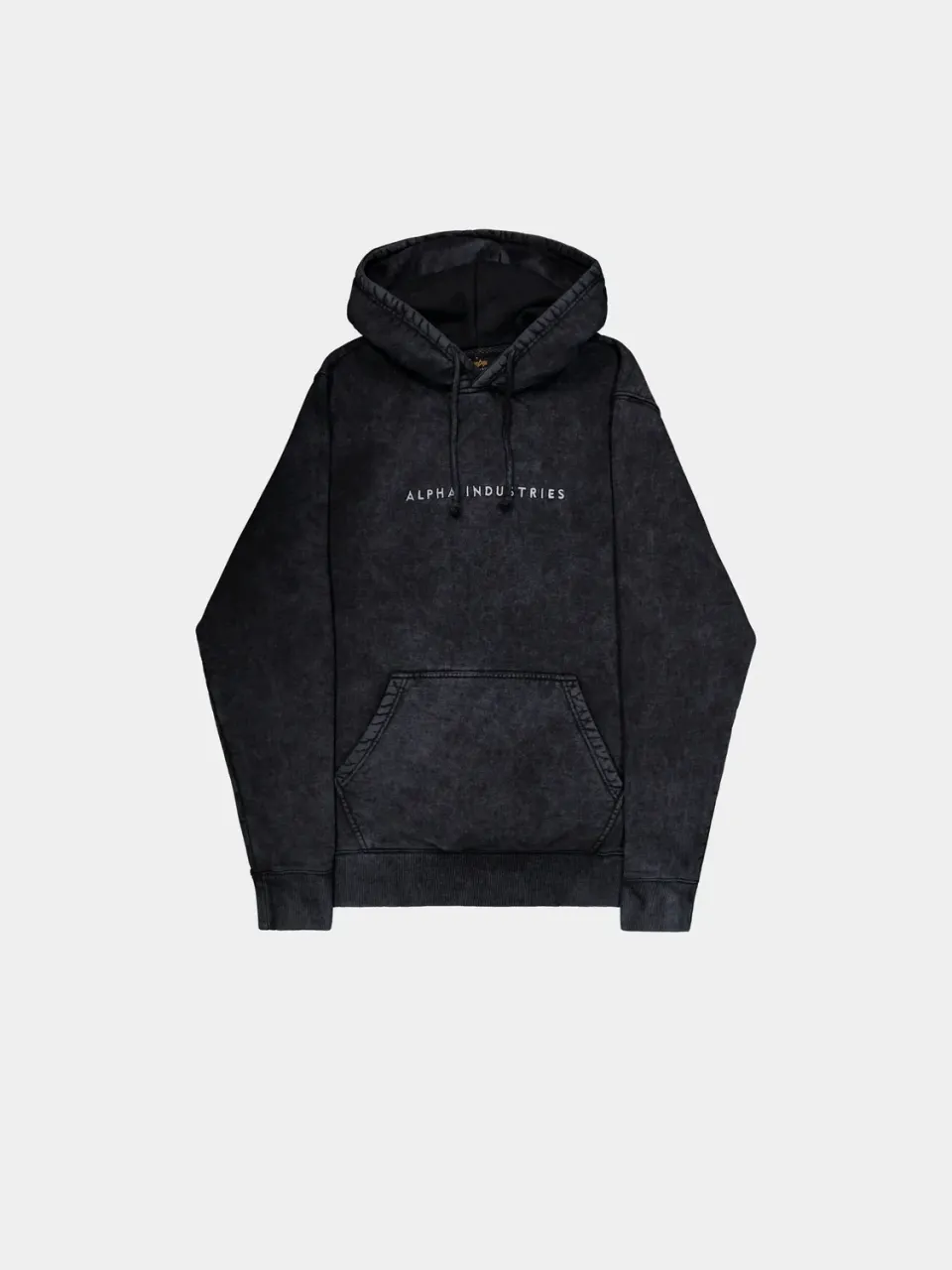Alpha Industries Acid Logo hanorac negru fleece gros 450g