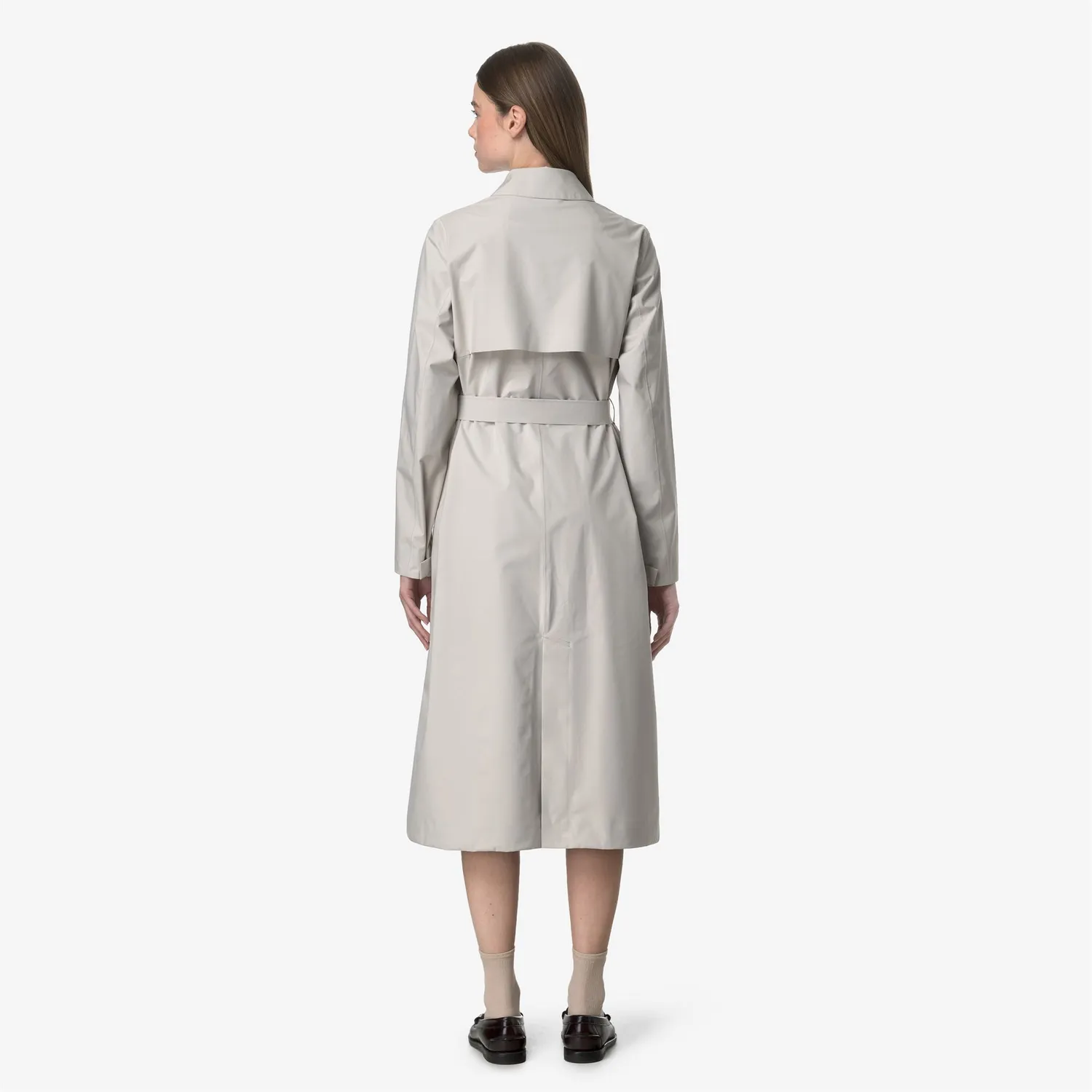 K-Way Barbra Stretch 2L palton dama bej impermeabil