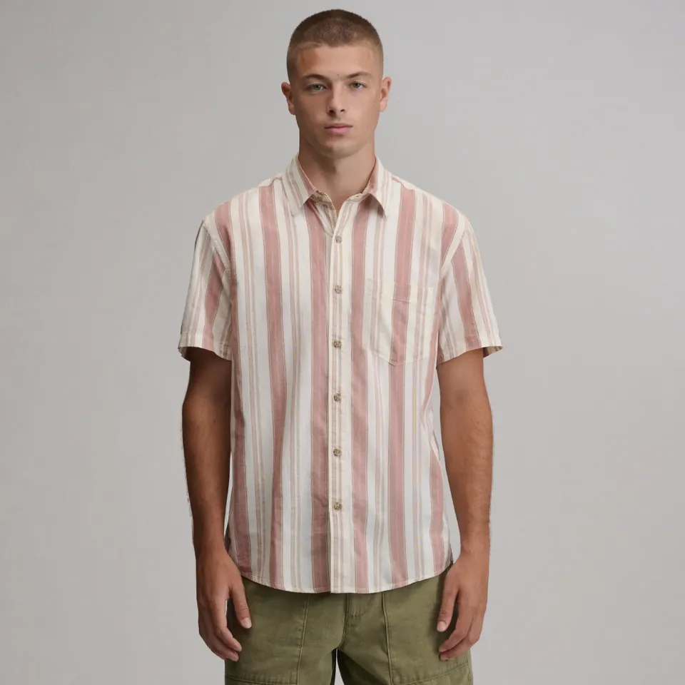 Eddie Bauer Baja Print Short-Sleeve Shirt camasa barbati bumbac imprimata