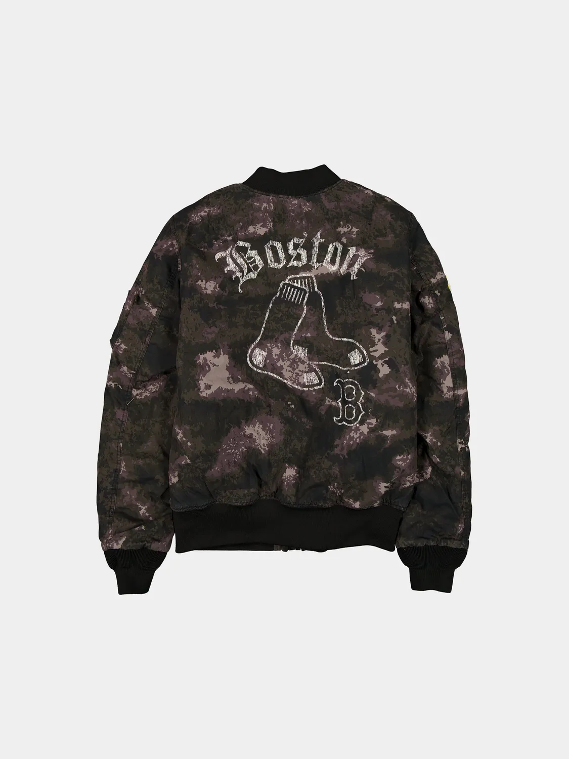 Alpha Industries MA-1 Boston Red Sox bomber negru reversibil
