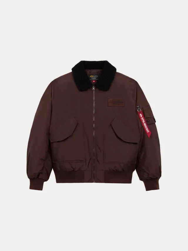 Alpha Industries CWU 45/P geaca bomber neagra Sherpa