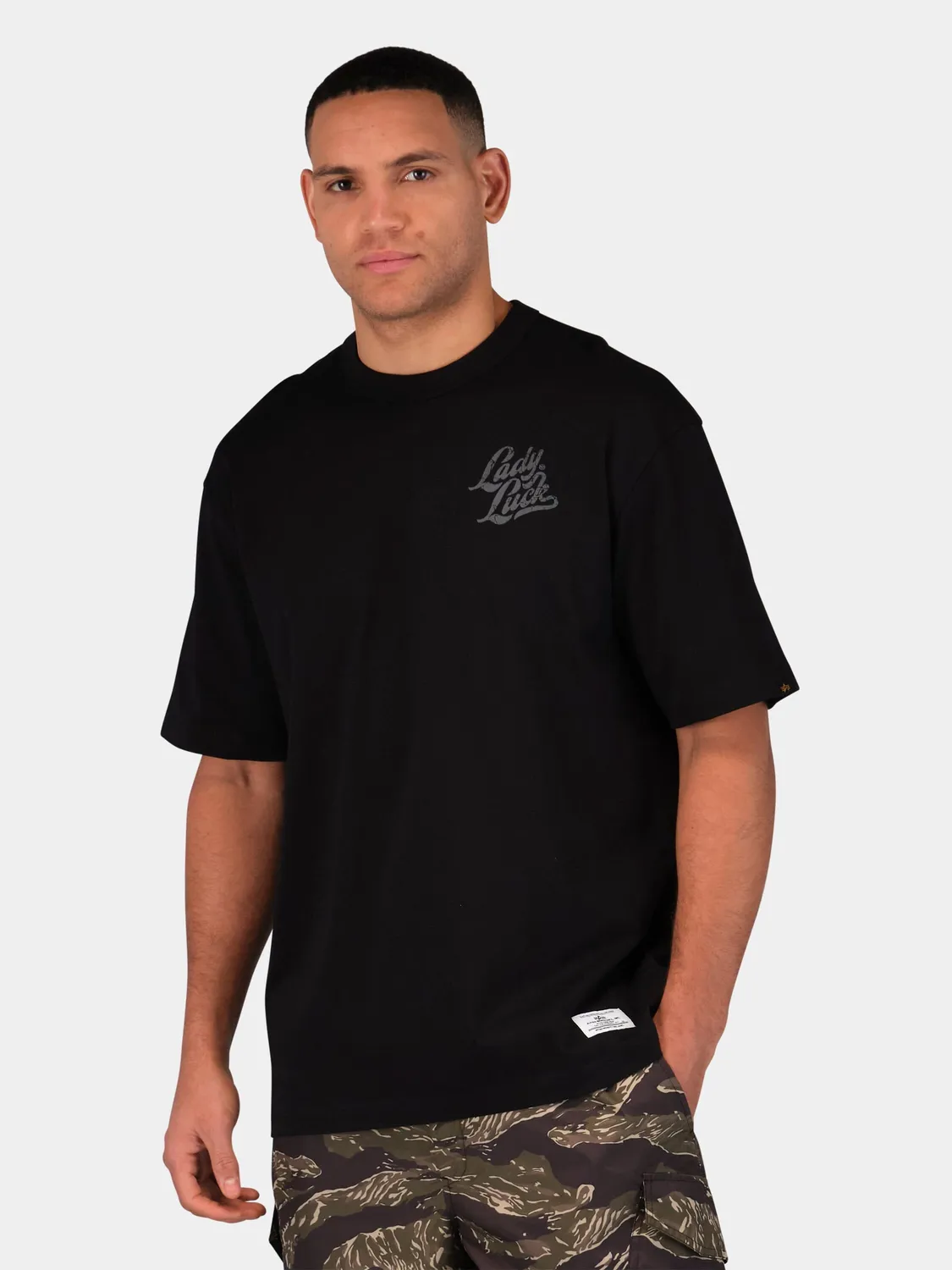 Alpha Industries Lady Luck Tee tricou negru relaxed