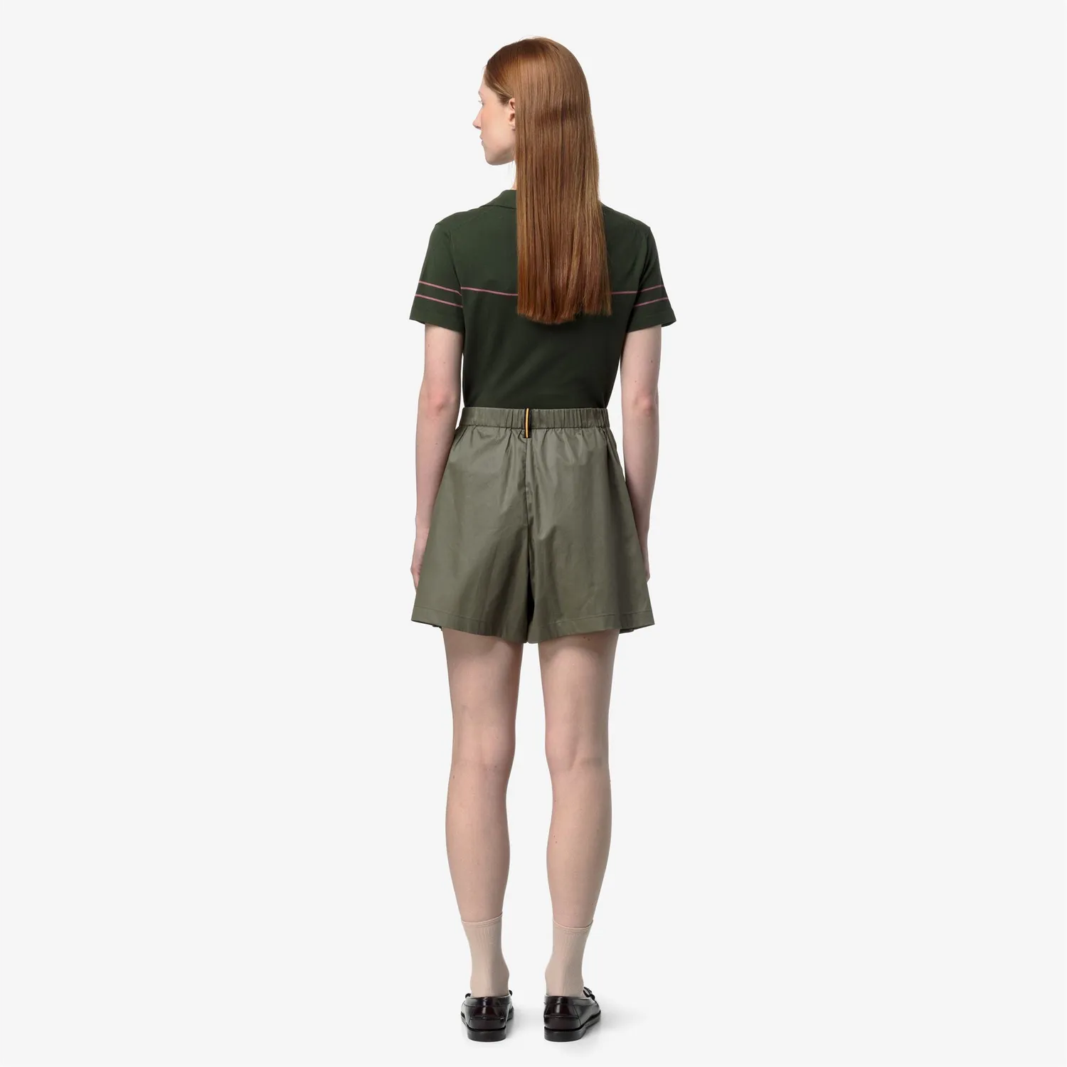 K-Way Lamandie Shiny Cotton fusta-pantalon dama verde bumbac
