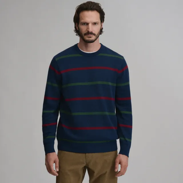 Eddie Bauer Classic Crew Stripe pulover dungi Brook calduros