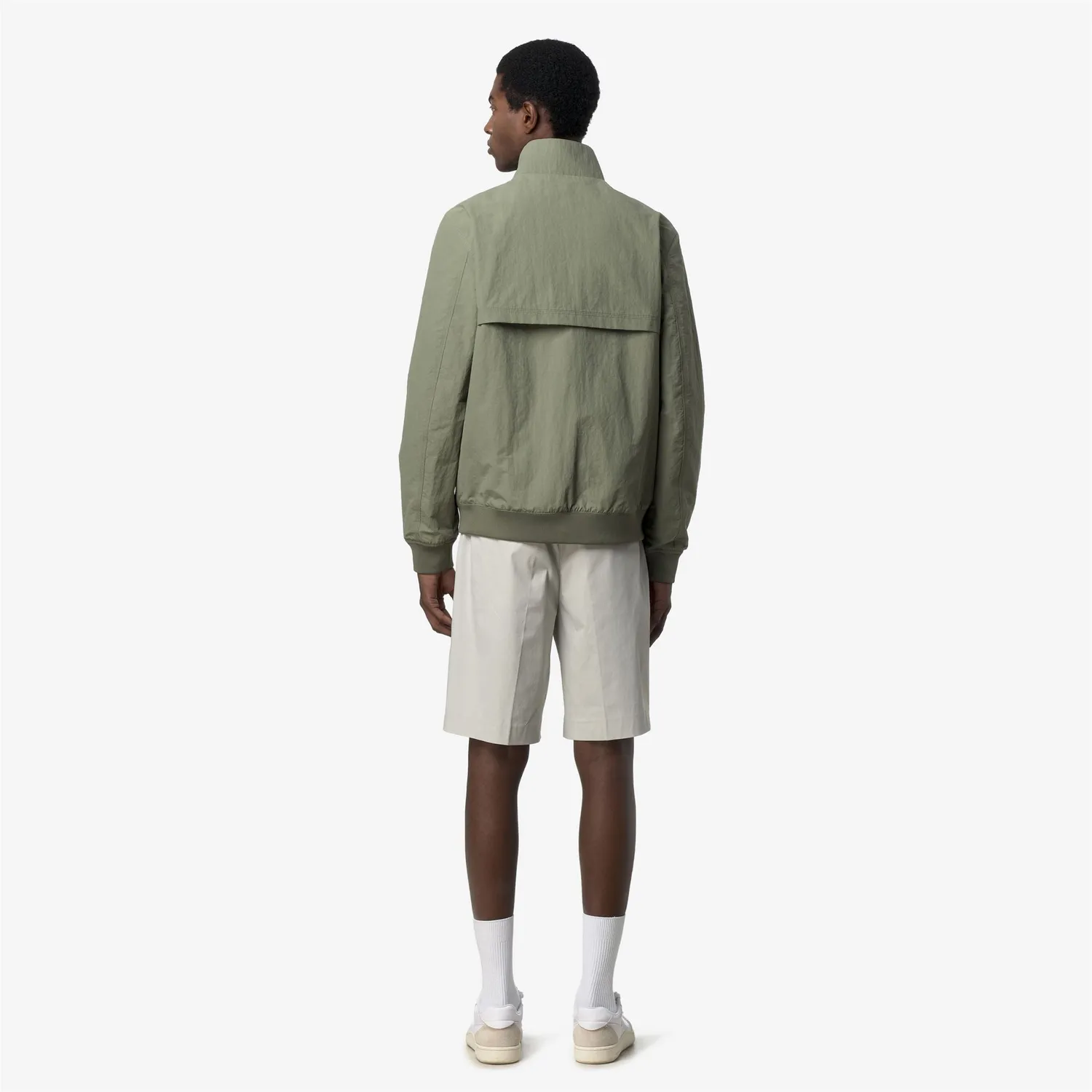 K-Way Arsene Cotton Double geaca scurta verde reversibila