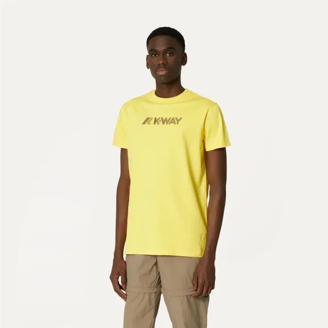 K-Way Elliot tricou barbati galben din bumbac
