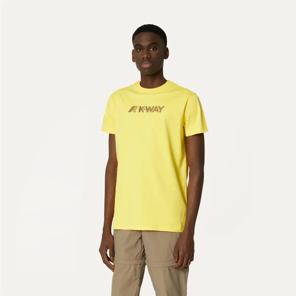 K-Way Elliot tricou barbati galben din bumbac