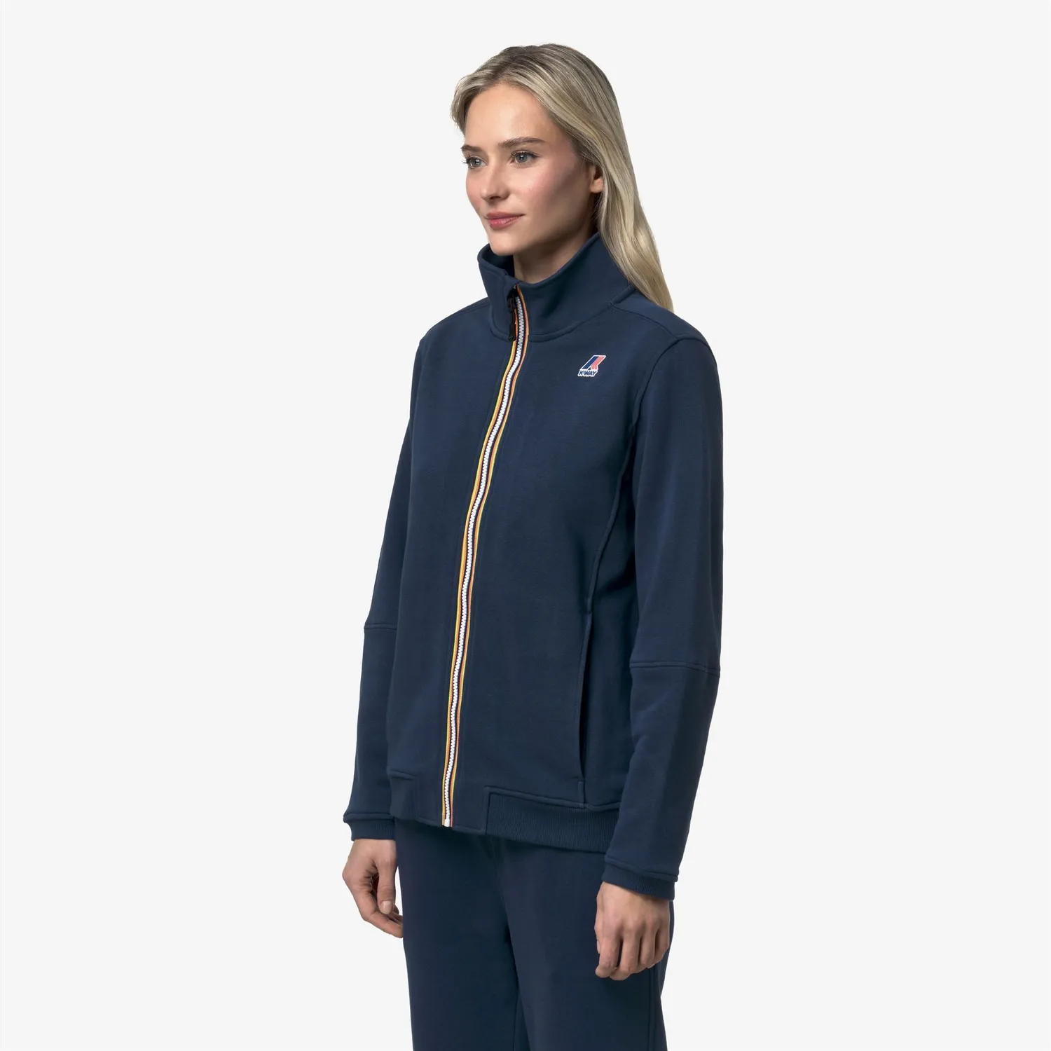 K-Way Pepin Poly Cotton Hanorac Albastru cu Fermoar