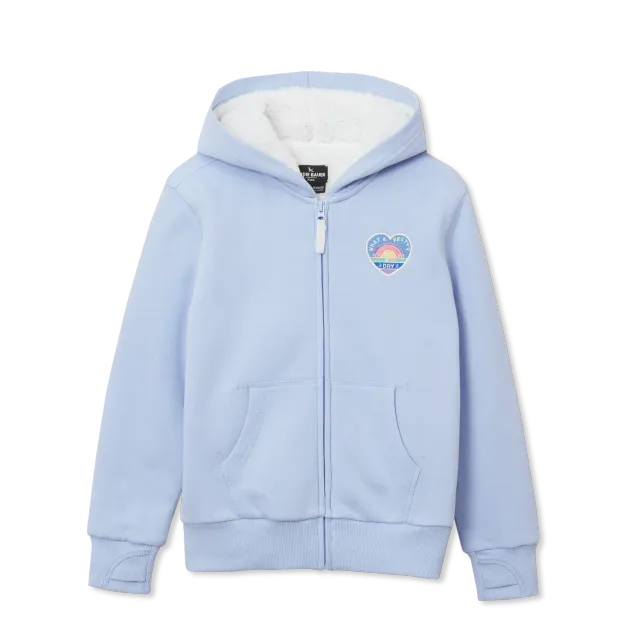 Eddie Bauer Camp Fleece hanorac fete Lavender cu fermoar