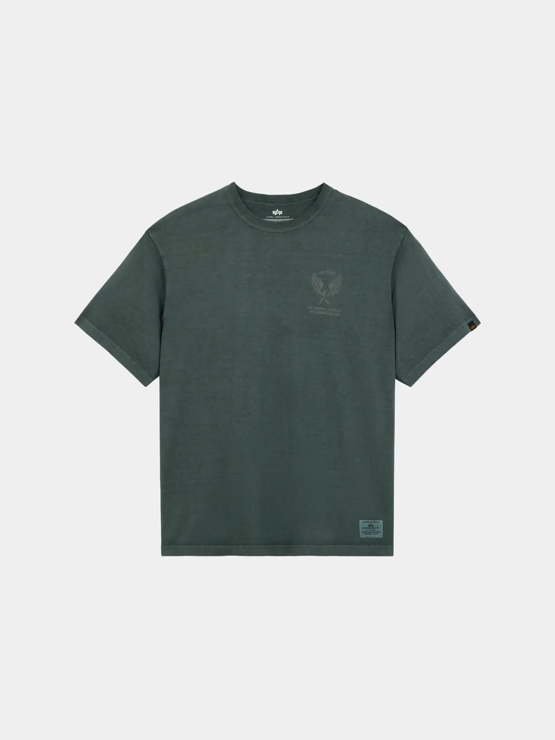 Alpha Industries Essential Battlewash tricou negru bumbac