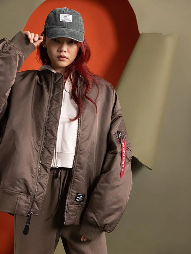 Alpha Industries MA-1 Mod bomber dama negru oversized