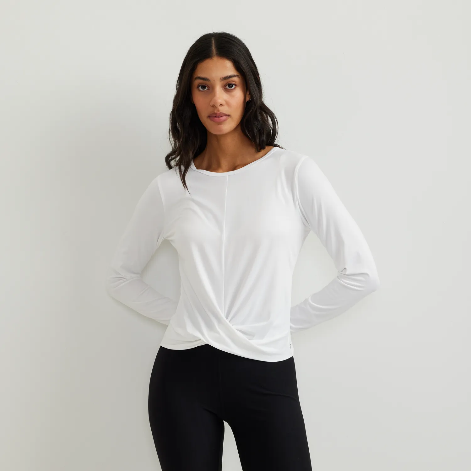 Eddie Bauer Surreal Wrap-Front Travel tricou maneca lunga Palm