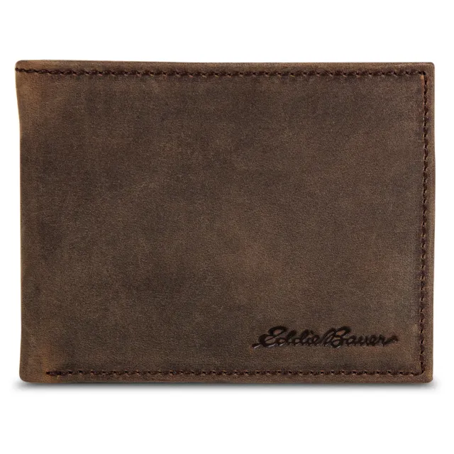 Eddie Bauer Passcase portofel piele Tan Sasquatch RFID