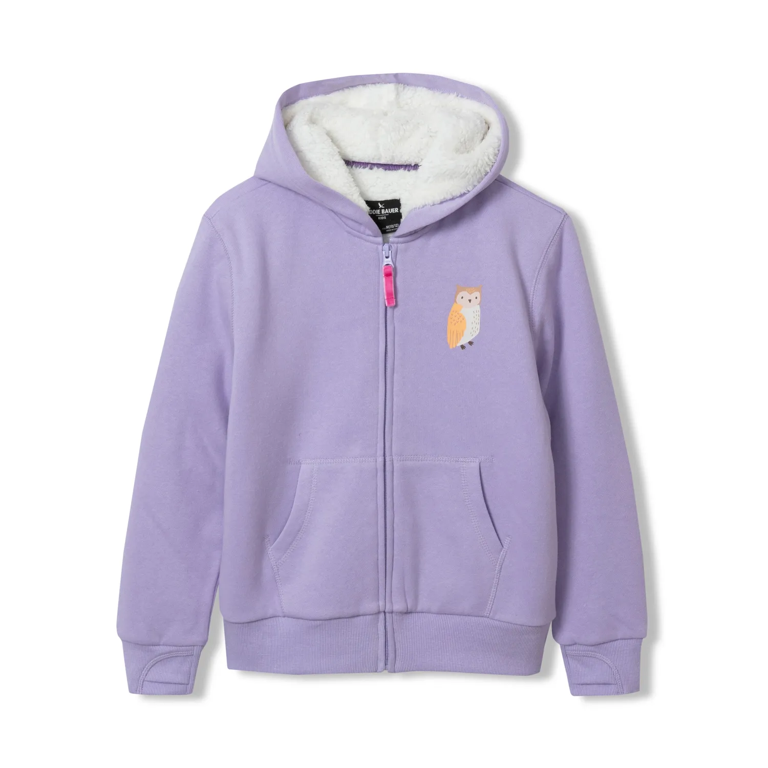 Eddie Bauer Camp Fleece hanorac fete gri cu gluga calda