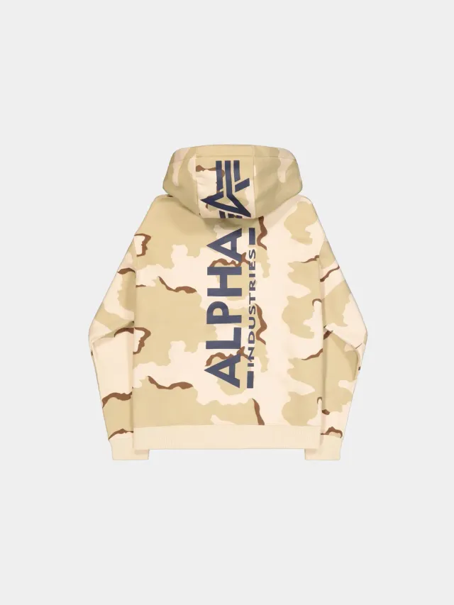 Alpha Industries Backprint hanorac camuflaj bumbac cu gluga