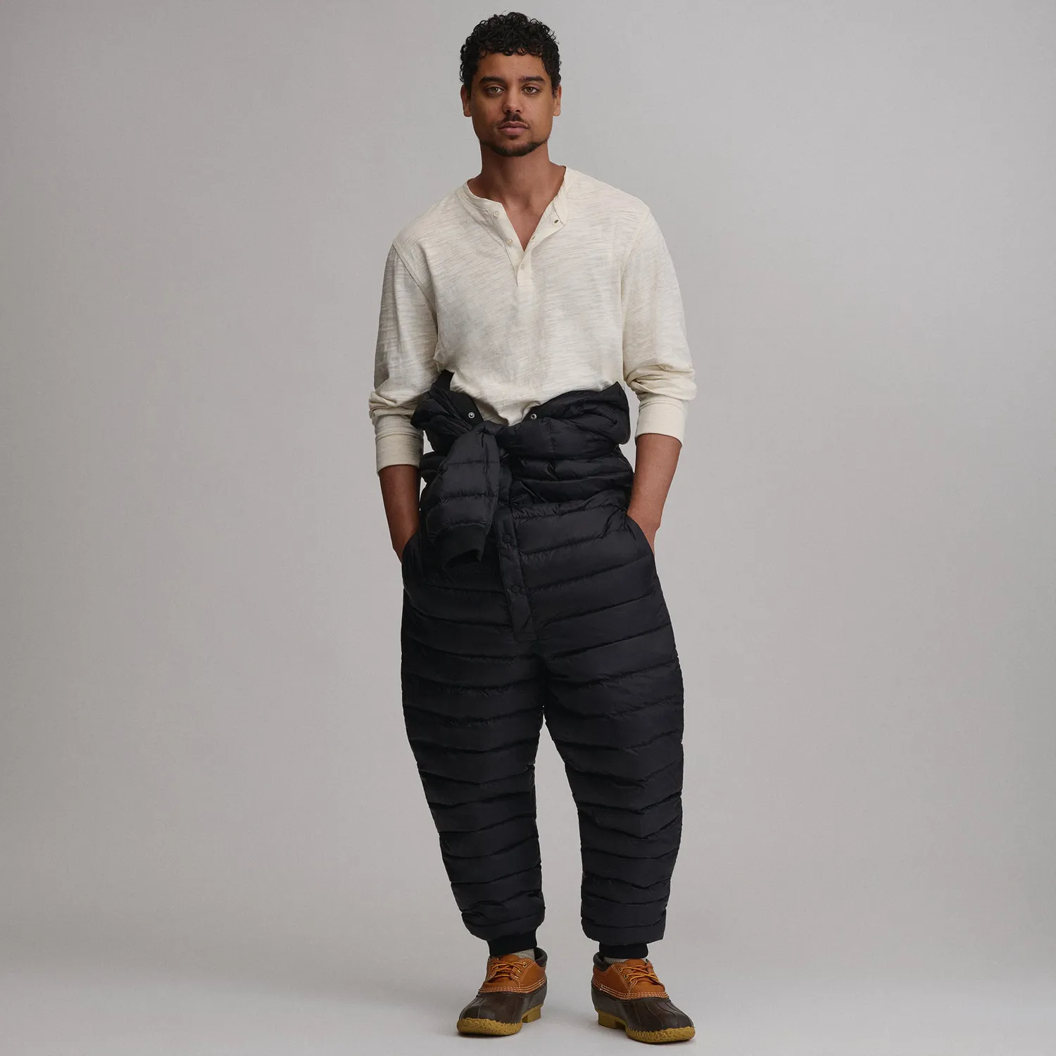 Eddie Bauer Eddie's Camp salopeta barbati puf neagra calduros