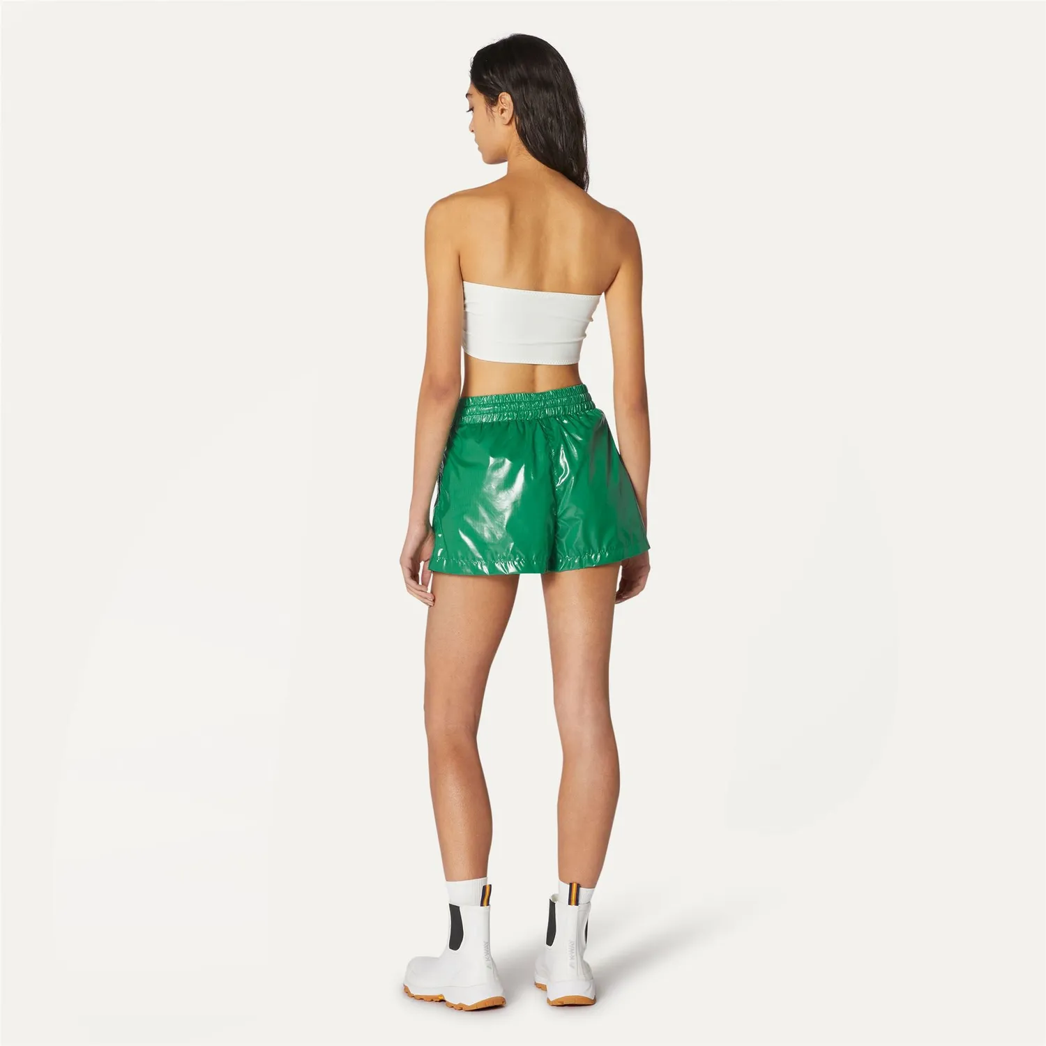 K-Way Shoelle Light Glass Ripstop shorts dama verzi