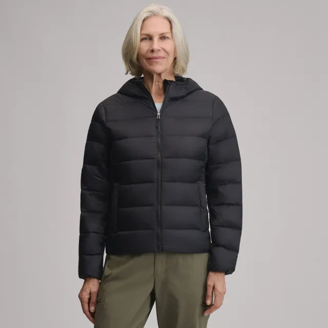 Eddie Bauer CirrusLite geacă puf damă neagră cu glugă