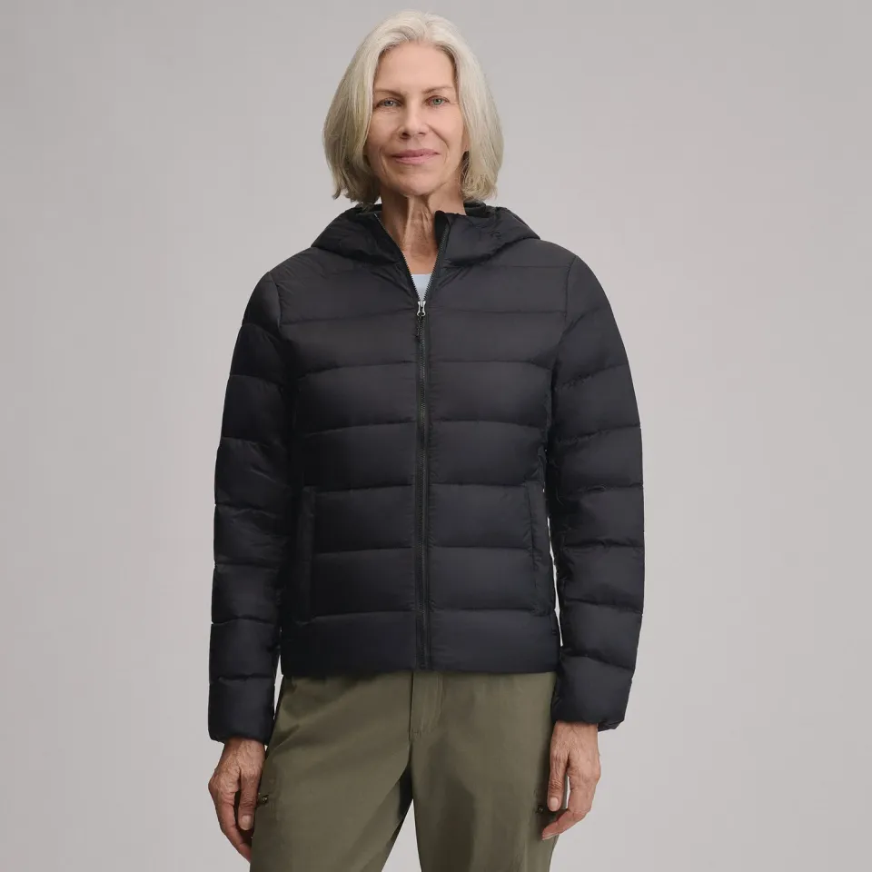 Eddie Bauer CirrusLite geacă puf damă neagră cu glugă